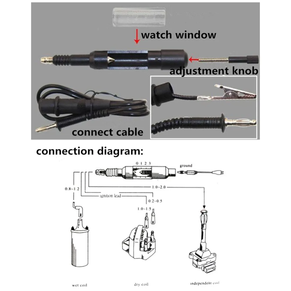 Тест зажигания автомобиля er, проверка свечи зажигания, безопасная система зажигания, катушка двигателя в линии, автоматический диагностический инструмент, испытание зажигания#294577