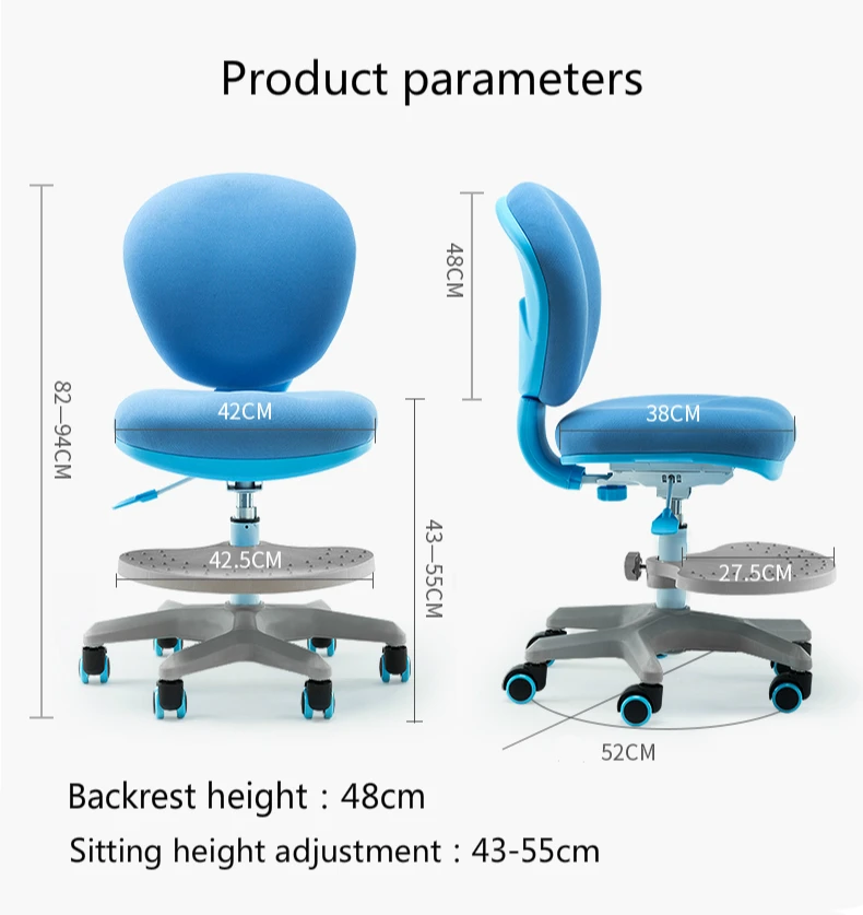 Студент корректирующие стул для сидения сняты детский табурет для обучения с подставкой для ног сдвижная домашняя детская письменной форме стул безопасности отрегулировать