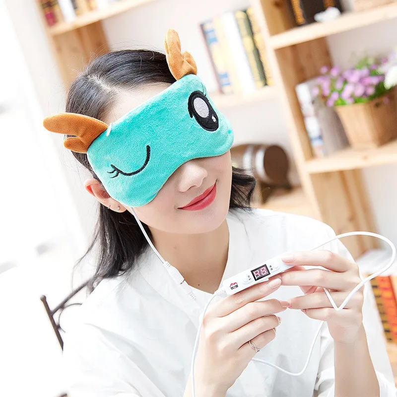 

Cute Animal Sleep Mask Hot Compress Relieve Fatigue Eyes Protection Sleeping Mask Shading Blindfold For Sleep Comfortable Soft