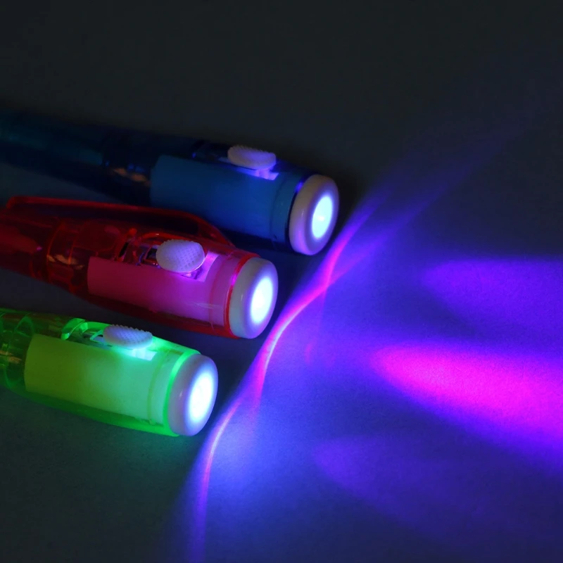 Magic Invisible Ink Pen Writing Secret Message Gadget With UV Light