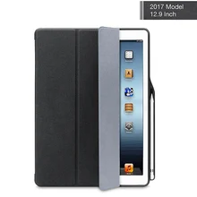 For iPad Pro 12.9 Case PU Leather With Pencil Holder, Auto Sleep/Wake Slim Smart Cover For Apple iPad pro 12.9 Inch 2017 New