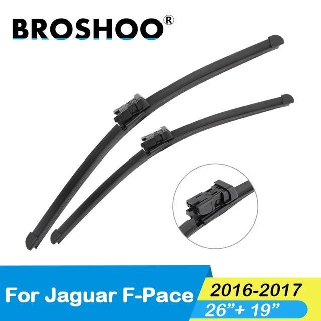 BROSHOO Car Windscreen Wipers Blade Natural Rubber For Jaguar F Pace 26