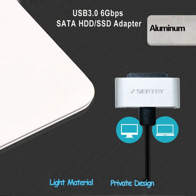 Дизайн SATA3 к USB3.0 6 Гбит/2," HDD/SSD жесткого диска внешний конвертер адаптер с UASP для ноутбука /Mac/PC компьютер