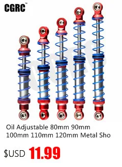 Масляный Регулируемый 90 мм 100 мм 110 мм металлический амортизатор демпфер для 1/10 RC Гусеничный автомобиль запчасти грузовик осевой SCX10 TRX4 D90 RC обновление