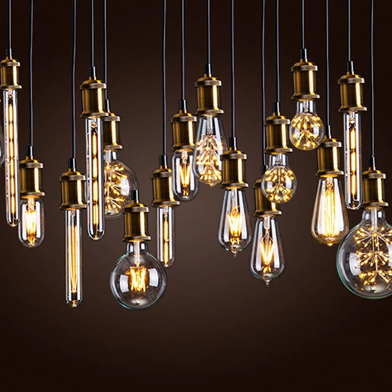 Марочные шарики Edison E14 220 V ST48 лампы накаливания 25 Вт 40 Вт 60 Вт Ретро накаливания Эдисона свет для подвесного светильника