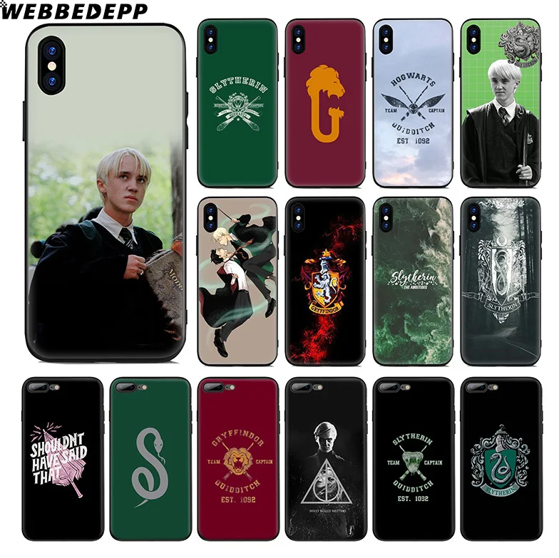 

WEBBEDEPP Harry Potter Draco Malfoy Soft Silicone Case for Apple iPhone Xr Xs Max X or 10 8 7 6 6S Plus 5 5S SE Phone Case
