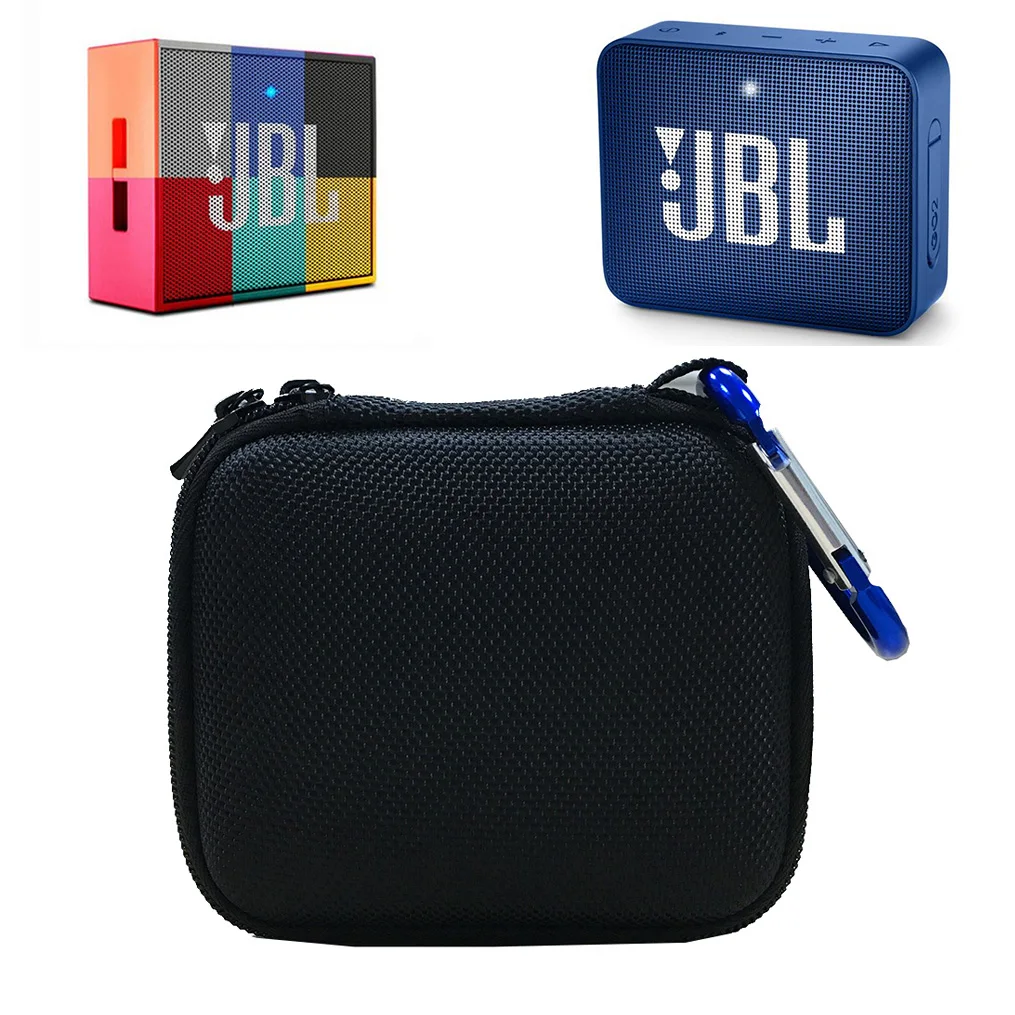 Жесткий EVA чехол для переноски для JBL Go 1/2 Bluetooth динамик, сетчатый карман для зарядного устройства и кабелей