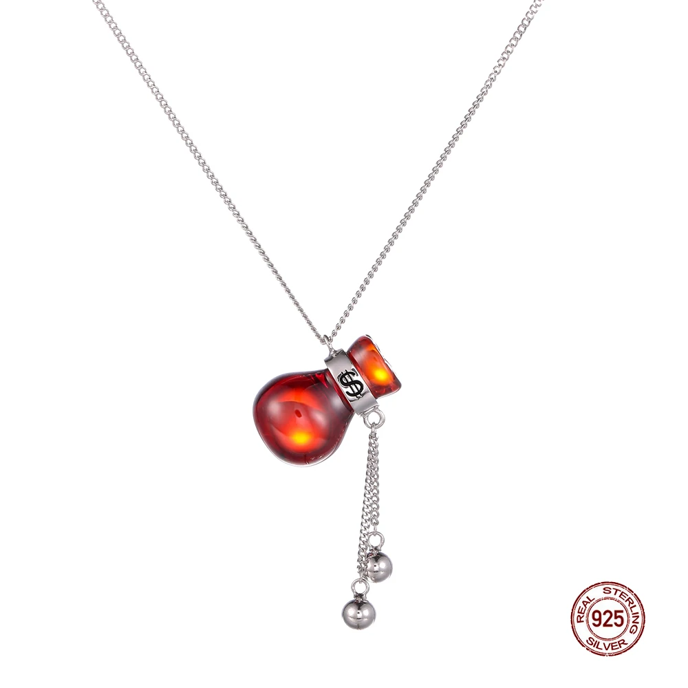 

Hot Sale 925 Sterling Silver Gold Bag Pendant Coin BAG Necklace Women Jewelry Gift