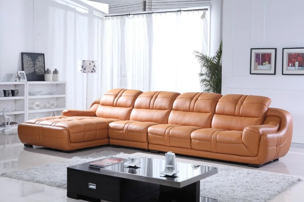 Leather loveseat