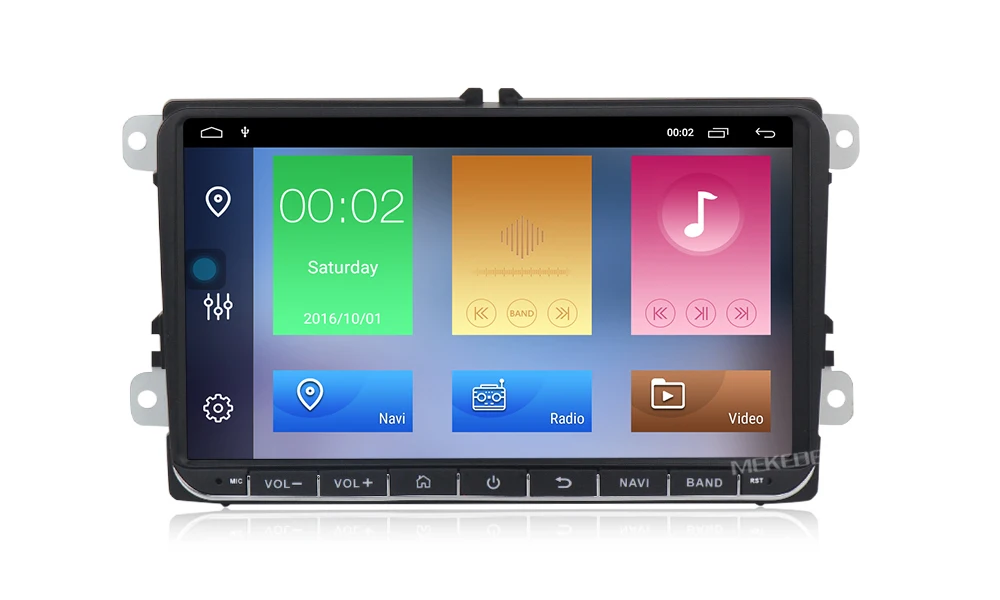 Sale 9" Android 9.1 2+32G Car GPS Navigation for VW Volkswagen SKODA GOLF 5 Golf 6 POLO PASSAT B5 B6 JETTA TIGUAN dvd player BT RDS 17