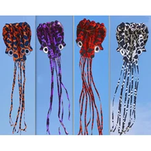 Дети Взрослые 4 м длина мягкий забавный мультяшный осьминог воздушный змей большой воздушный змей с 50 м воздушный змей Летающая линия открытый спортивный змей игрушка