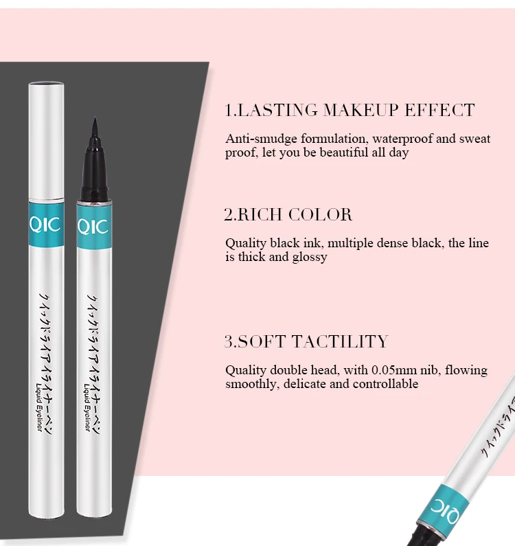 QIC 1 шт. черная водостойкая жидкая подводка для глаз Make Up beauty Comestics стойкая Водостойкая Подводка для глаз Водостойкая Подводка для макияжа