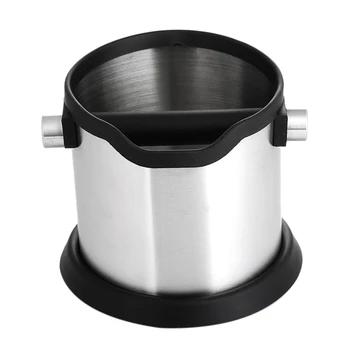 

1800 Ml Stainless Steel Espresso Blow Box Non-slip Ground Coffee Dump Bin Garbage With Detachable Bar Blow Barista