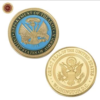 

WR Luxury Home Decor United Sates Challenge Coin Commemorative Gold Plated Coin American Army Metal Coin Art Crafts