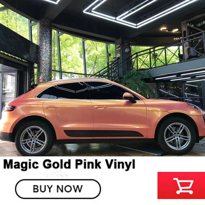 High end series coral peach Glossy metallic vinyl Metal paint glossy