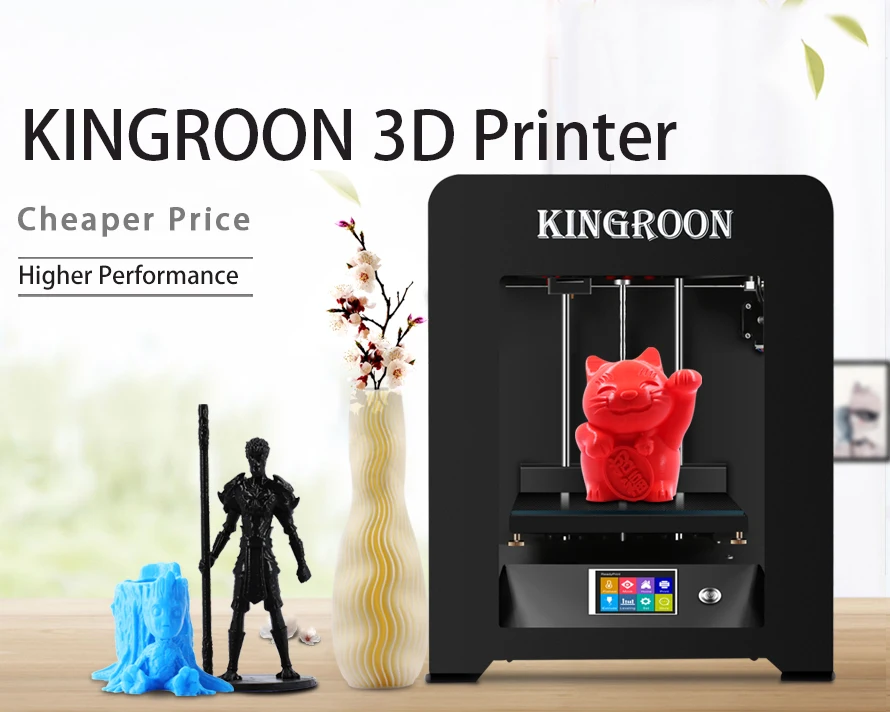 KINGROON 3d принтер размера плюс металлический TFT сенсорный экран 3d принтер с 1 кг PLA нитью 2 г sd-карта подарок 3D Impresora принтер