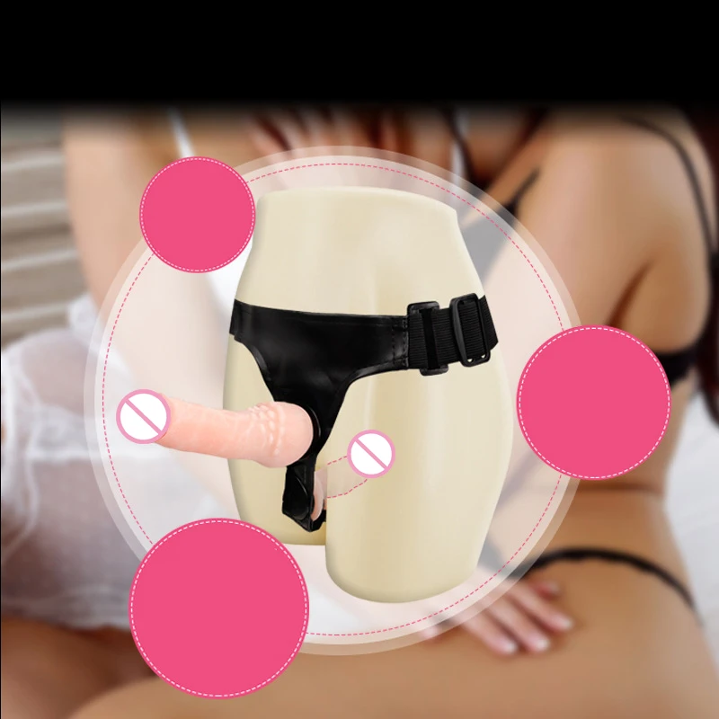 Double Dildo for women Double Ended Strapon Ultra Elastic Harness Strap On Dildo Lesbian Couples Sextoy Femme Sex Toy for Woman (2)