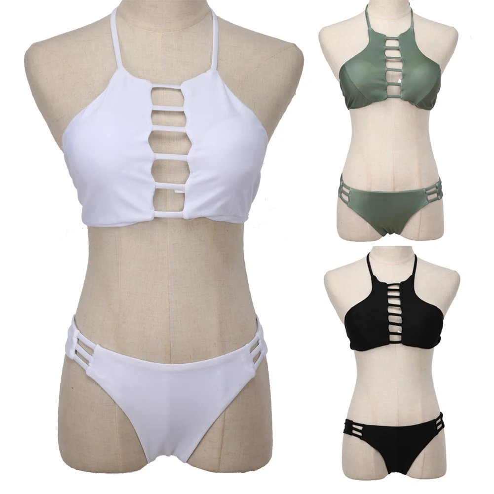 

2019 Women Bikini Push Up Padded Low Waist Bikinis Set Swimwear Swimsuit Bathing Beachwear S,M,L 3 Colors For Option