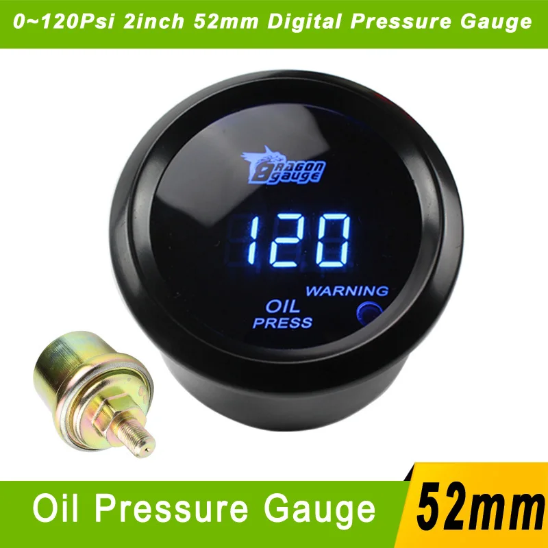 2-inch-52mm-Universal-Car-Digital-Oil-Pressure-Gauge-Meter-52mm-With-Sensor-0-120PSI-Blue