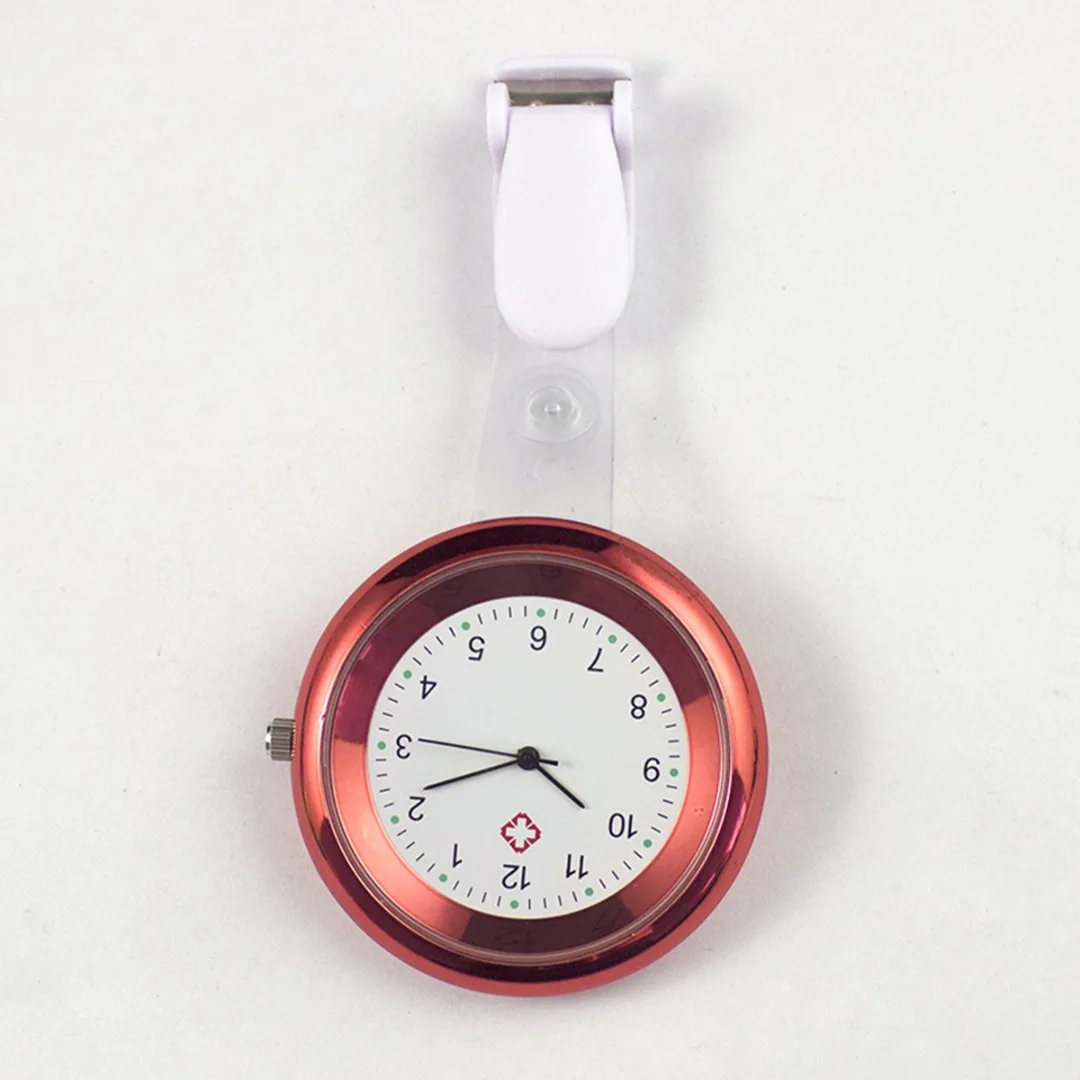 8 Candy Color Fashion Women Silicone Nurse Watch Round Dial Doctor Medical Quartz Pocket Fob Watches Brooch Pendant