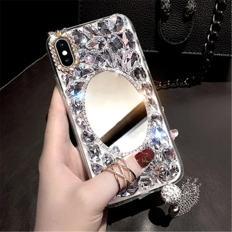 

Case For Samsung S6 S7 edge S8 S9 Plus S10 e Plus Note 5 8 9 Luxury Glitter Cover Bling Diamond rhinestone Phone case capa coque