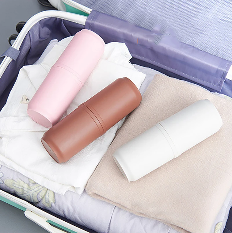 

Baffect 4 IN 1 Travel Toothbrush Cup Toothpaste Razor Storage Cup Toothbrush Standing Holder Portable For Travel Business Trip