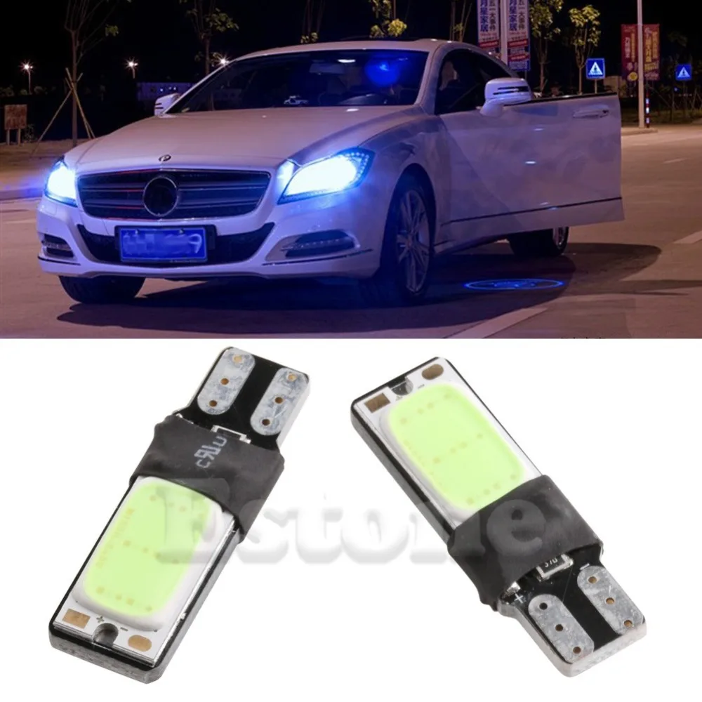 1 шт. Высокая мощность Ice blue T10 W5W 194 168 2 LED COB автомобильная лампа|Сигнальная лампа| |