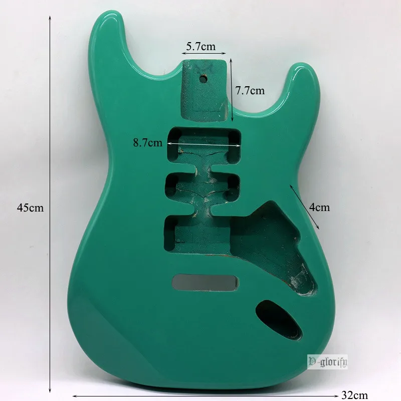 Темно-зеленый цвет липа ST электрогитара тела