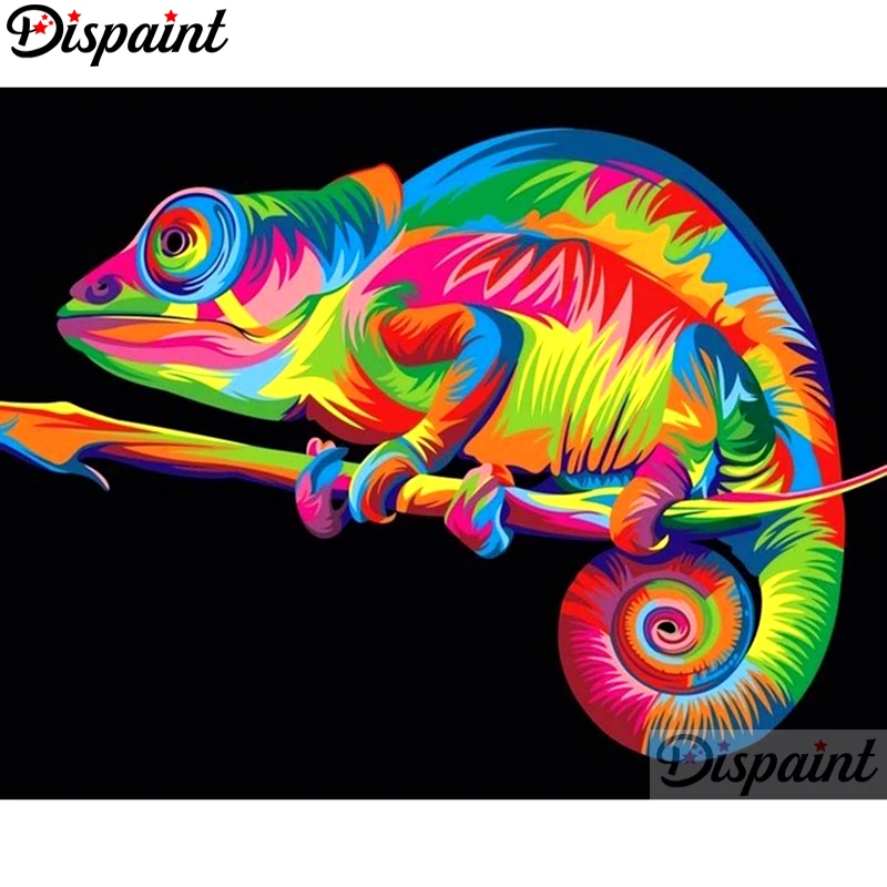 

Dispaint Full Square/Round Drill 5D DIY Diamond Painting "Colored frog" Embroidery Cross Stitch 3D Home Decor A10576