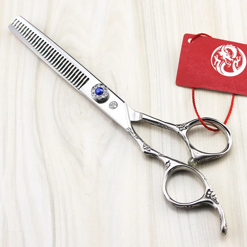 6 дюймов левая рука клуб ручка ПЭТ прямо Истончение Scissor Clipper сдвига грумера поставщик острое лезвие высокое качество