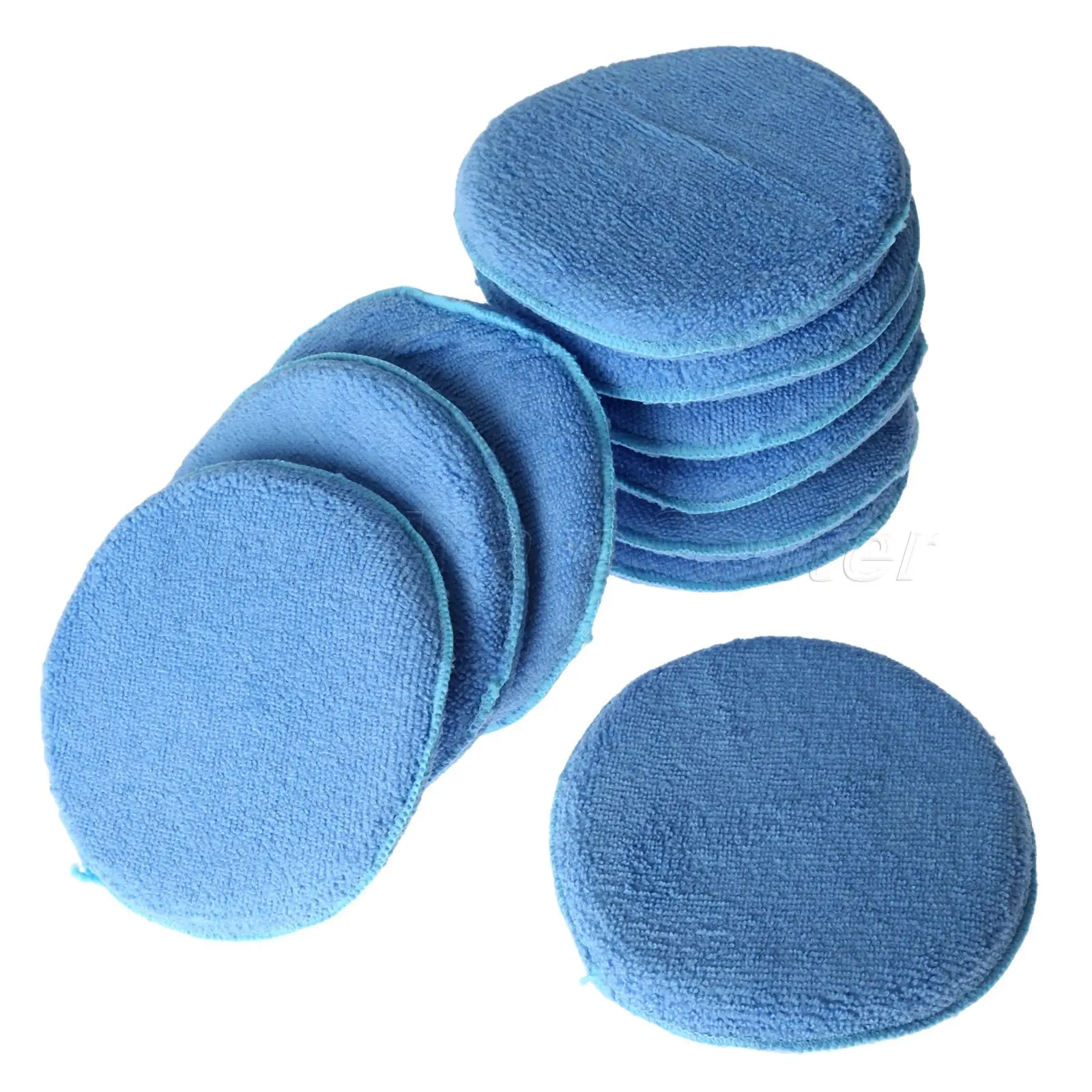 10Pcs 6 Microfiber Foam Sponge Waxing Buffing Polishing Pads for Car Care Clean
