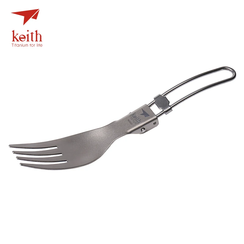 Keith Titanium plegable Tenedores camping cubiertos viajes tablewares picnic al aire libre senderismo conveniente Spork ti5303 16g