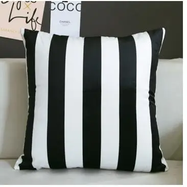 45x45/50x50/60x60 سنتيمتر الشمال مزدوجة الجانب الأسود الأبيض الطيور المخملية غطاء الوسادة مكتب مخطط المخدة أريكة رمي وسادة غطاء