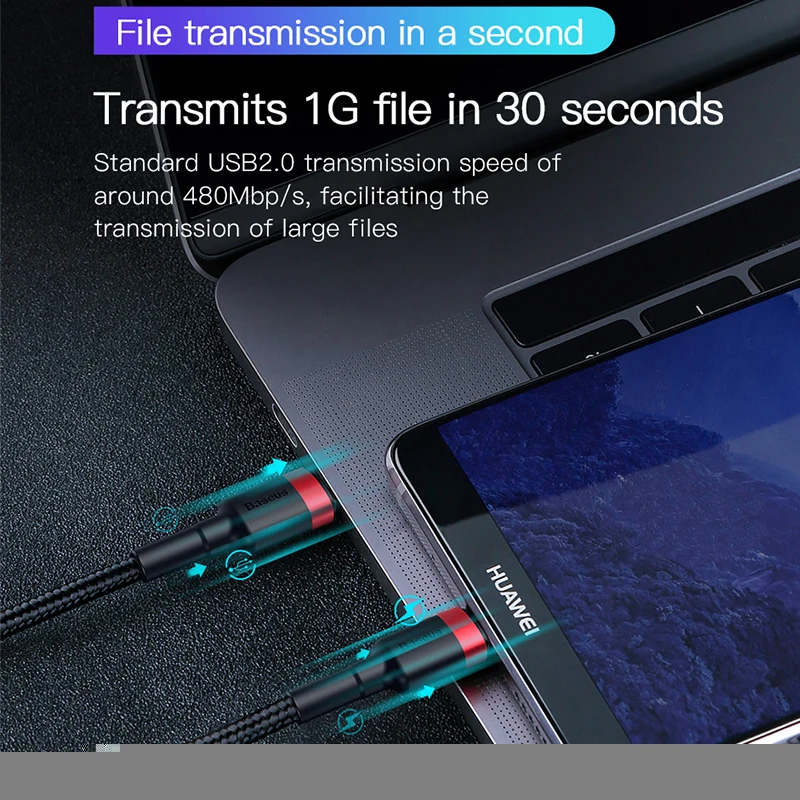Baseus USB Type C Cable To USB C Cable For Samsung S10 S9 Xiaomi mi 9 8 Quick Charge 4.0 USBC PD Fast Charger USB-C Type-C Cable