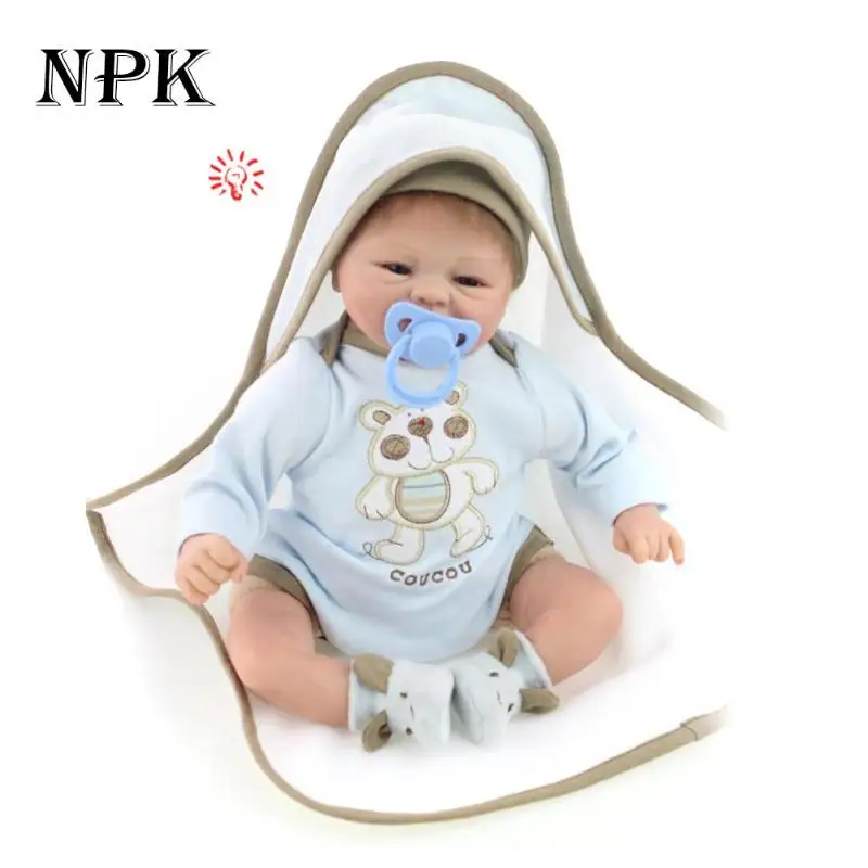 

45 cm boneca newborn lifelike baby reborn menina realistic reborn silicone dolls for girls boneca baby reborn toys