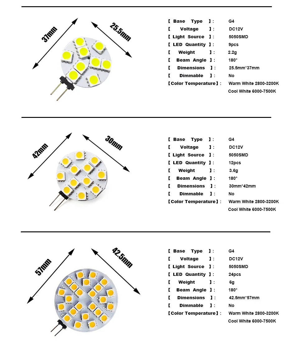 В самые низкие цены G4 светодиодный круглая вытяжка лампы 12v SMD5050 6/9/12/24 светодиодный s светодиодный ЛОДКА светильник белый/теплый белый свет лампы