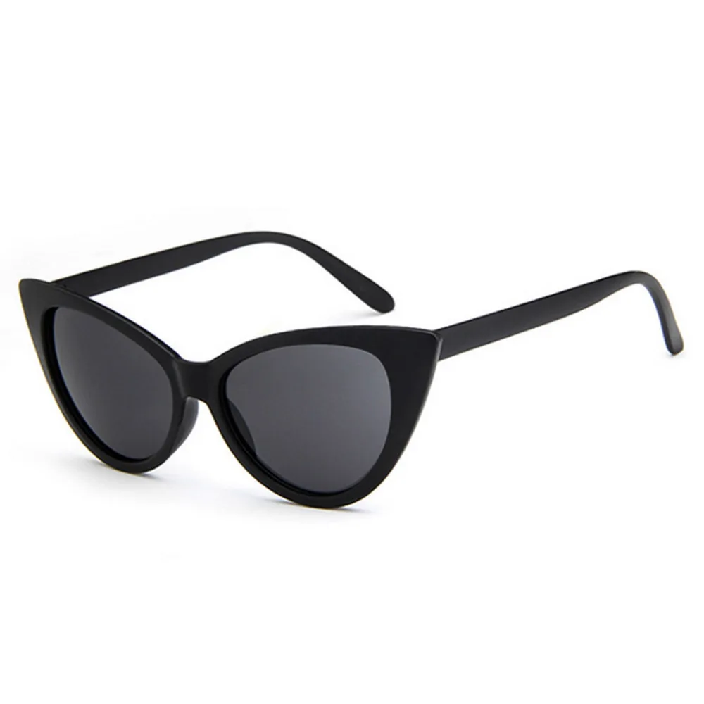 Женские солнцезащитные очки кошачий глаз черные матовые UV400 новинка 2019|Женские