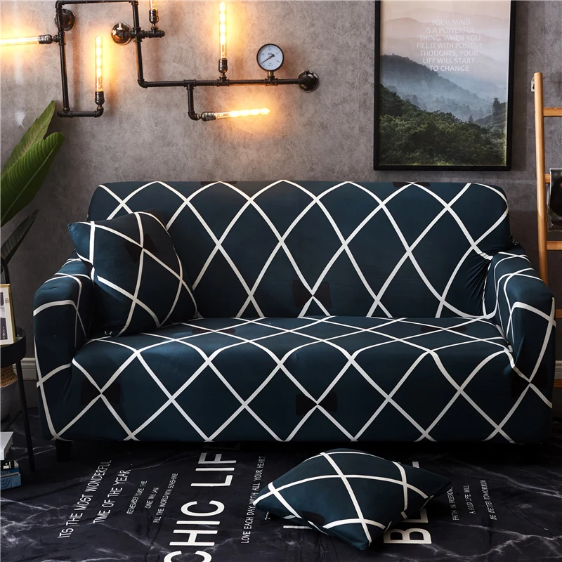 

Elastic Polyester Printed Sofa Cover Tight Wrap All-inclusive Slipcovers Sectional Sofa Cover L Shape Couch Set Cover