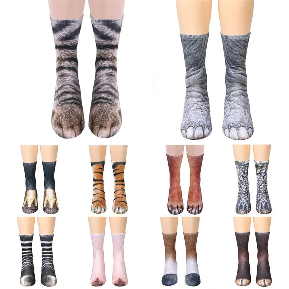 Мода, носки для женщин, мужчин, взрослых, унисекс, носки с животными, забавные носки с художественным принтом, Chaussette Femme Meias Calcetines, пара носков