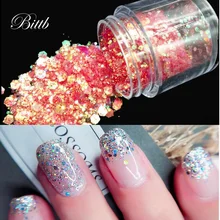Bittb пилочки для ногтей искусство Блеск смешанный толстый Блеск Порошковая голографическая блестки чешуйки самодельные Украшения для ногтей УФ Гель-лак маникюрные инструменты