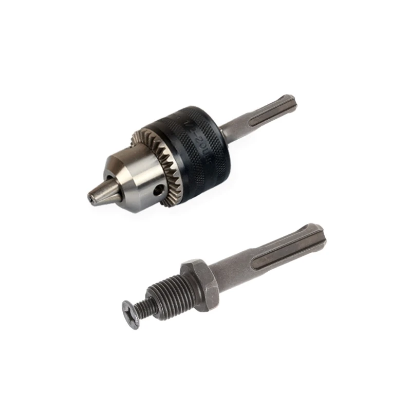 

12mm Thread Dia SDS Plus Round Shank Drill Chuck Adapter Connector Gray
