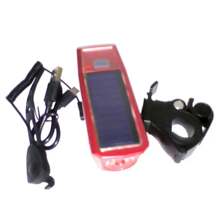 Solar Flashlight Bike Riding Night Lighting 207g USB 2000mAh Rechargeable Bicycle 140 db Bike Headlamp
