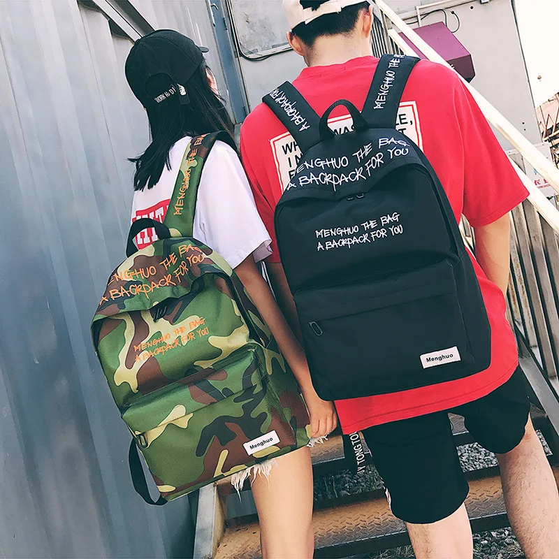 Menghuo New 2017 Camouflage Women Men Canvas Backpack Female Teenage Girl School Bag Boy Cool Laptop Male Travel Bagpack Mochila (7)