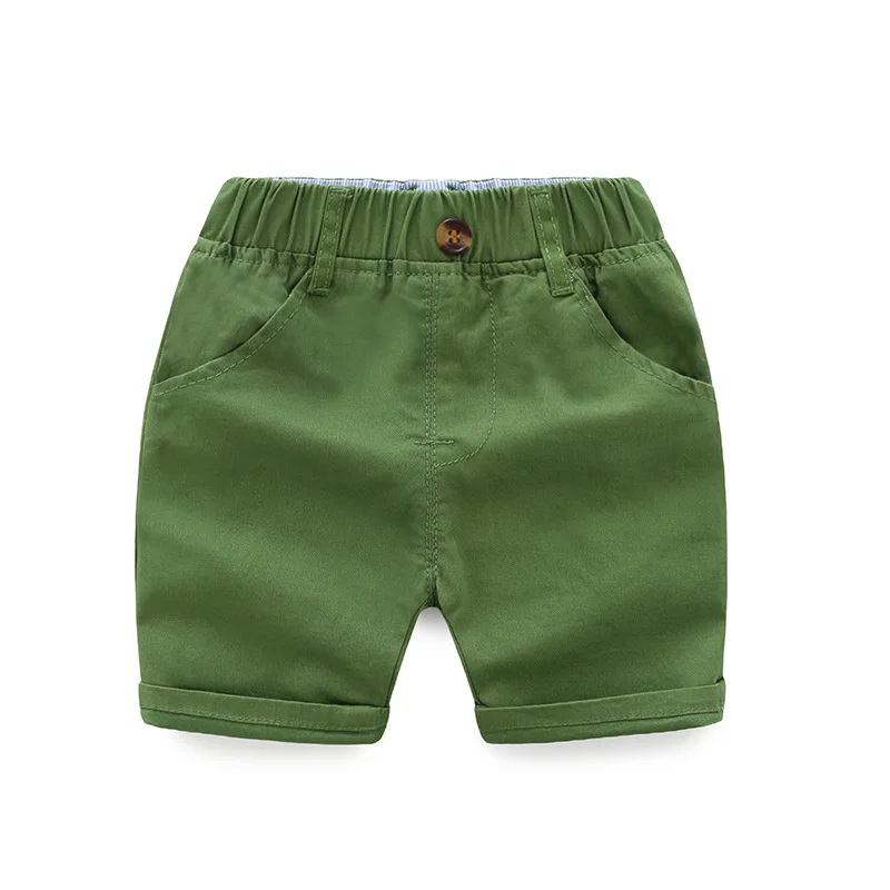 Baby boys summer solid color trouser kids fashion cotton pocket shorts ...