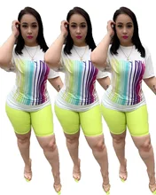 LY5038 Hot English Water Printing O-neck Short-sleeved T-shirt with Tight-fitting Sports Hot Shorts Two-piece Black and White LY5038 Hot English Water Printing O-neck Short-sleeved T-shirt with Tight-fitting Sports Hot Shorts Two-piece Black and White