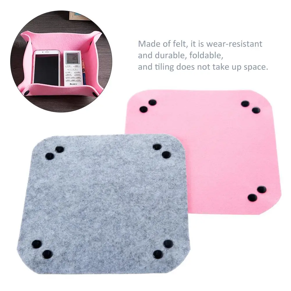 

Fabric Felt Storage Tray Desktop Debris Storage Box Office Living Room Coffee Table Remote Control Storage Box Dropshipping