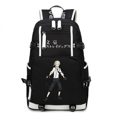 Bungo Stray DogsBackpack аниме Nakajima atсуши дазай Осаму Косплей нейлоновая школьная сумка