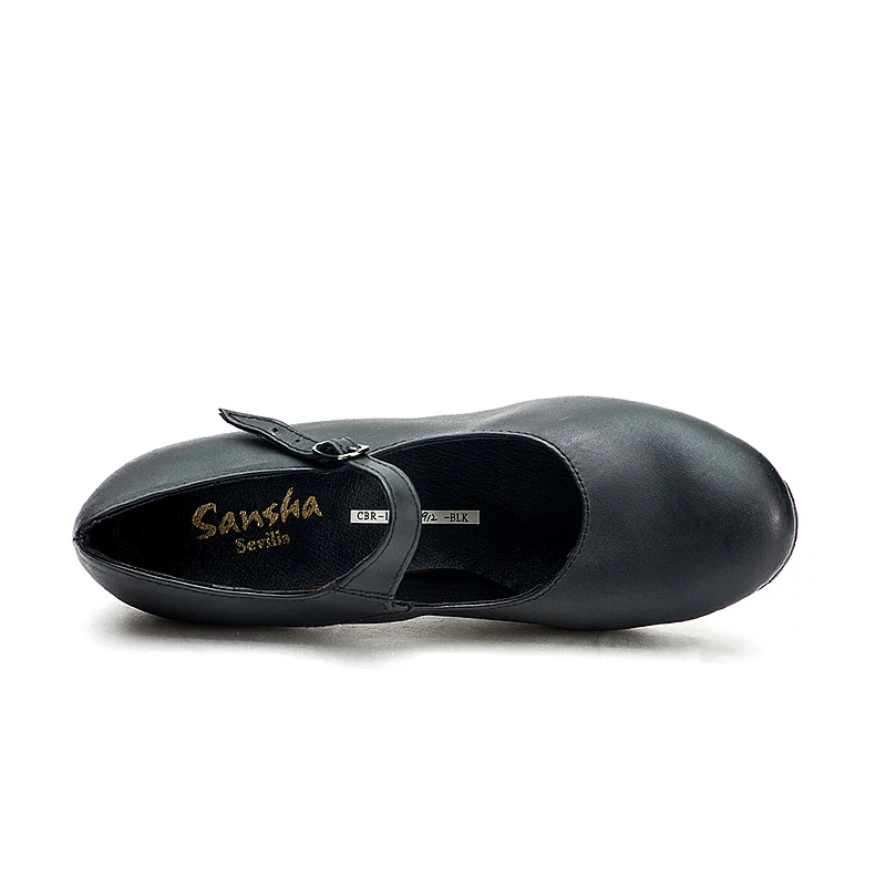 Sansha Professional Flamenco Character Dance Shoes 6CM Middle High Heel For Women Ladies Black Dancing Shoes FL1CL  FL1LPI 3