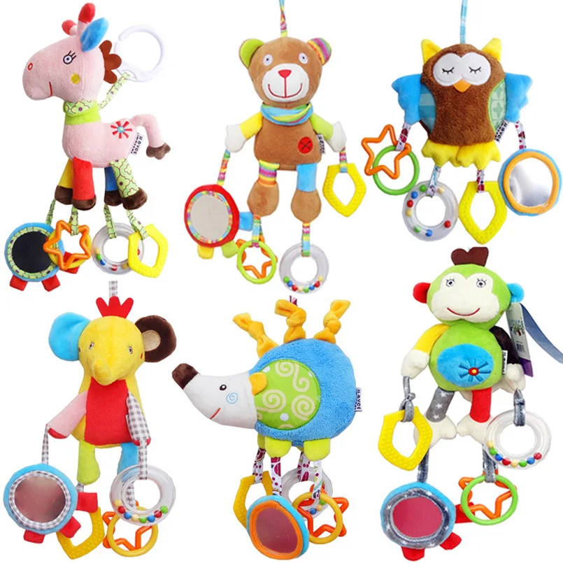 Soft Infant Crib Bed Stroller Toy Creative Spiral Baby Toys For Newborns Car Seat Educational Rattle Baby Towel Education Toys