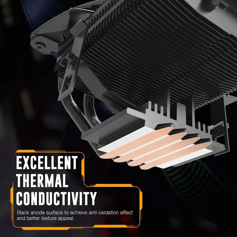 DarkFlash Процессор теплоотводы RGB PC чехол вентилятор 120 мм 4Pin TDP 120W 4 Медь